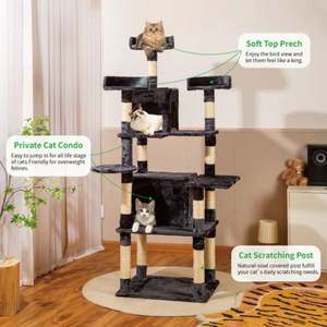 Árbol para Gatos de Lujo 2024, Cama y Nido de Madera para que los Gatos se Rascuen y Relajen - Product Image 3