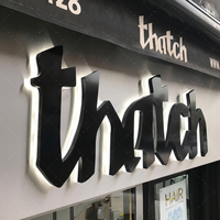 Letrero de Metal Retroiluminado Personalizado con Nombre Comercial, Logotipo para Pared, Letrero para Entrada de Oficina, Decoración de Recepción