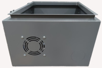 Boîte de commande électrique verrouillable avec ventilateur de refroidissement, armoire métallique murale avec prise intégrée