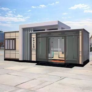 ห้องน้ำเคลื่อนที่กลางแจ้ง ห้องสุขาพีวีซี โครงสร้างเป็นมิตรกับสิ่งแวดล้อม ตามความต้องการ พร้อมเต็นท์อาบน้ำ - Product Image 3