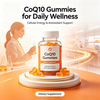 Coenzyme Q10 Gummies nutritionnels naturels sans sucre, compléments antioxydants quotidiens (2,5 g par gomme)