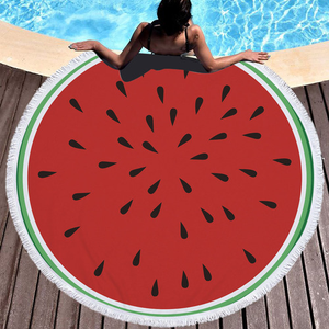 Custom Hot Selling Fashion Highly Quality Super Soft <b>Microfiber</b> Round <b>Beach</b> <b>Towels</b> with Logo - Product Image 2