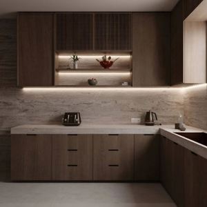Cuisine moderne modulaire en bois 2025, meubles de haute qualité, vaisselle pour la cuisine peinte, prix du fabricant - Product Image 3