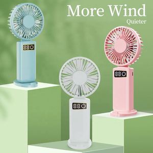 Oem Odm Usb Rechargeable Portable Pocket Mini Small Stand <b>Table</b> With Phone Holder Outdoor Handheld Air Cooling Fan - Product Image 5