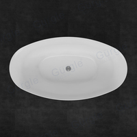Égouttoir Pop-Up de 1.3 m Baignoire autoportante intérieure sans débordement Baignoires de trempage modernes en acrylique pour salle de bain