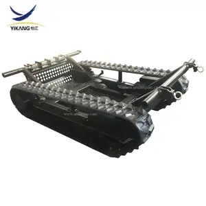 Customized 2.5 tons rubber track undercarriage platform with crossbeam structure for fire fighting vehicle