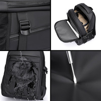 Sac à dos de voyage léger et portable 20-35L en polyester Oxford avec fermeture éclair, polyvalent, imperméable, pour affaires et loisirs, avec compartiment pour ordinateur