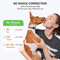 Collier anti-aboiement intelligent sans choc, rechargeable, étanche IPX7, modes de vibration et de bip pour l'entraînement des chiens de petite et moyenne taille