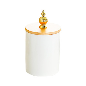 Ceramic Storage <b>Jar</b> <b>With</b> Wooden <b>Lid</b> 501-800Ml <b>Large</b> Capacity For Spices Coffee Sugar Food - Product Image 4