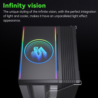SNOWMAN Nouvelle Vente Chaude Radiateur de Refroidissement CPU Haute Qualité à 4 Caloducs TDP150W Couleur RGB avec Refroidisseur Supérieur Effet Miroir pour Intel AMD