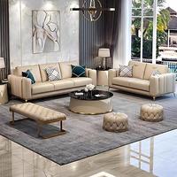 Ensemble de canapés en cuir microfibre de luxe, confortables, avec dossier souple, pour appartement - Prix de gros