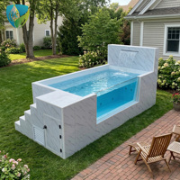Piscine Modulaire Préfabriquée Hors Sol, Structure Conteneur Moderne pour Jardin Extérieur, Réservoir de Piscine de Haute Qualité