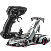 Voiture télécommandée L'Ambrizione Veneno RC, échelle 1:24, en alliage métallique, pour drift et course, avec commande par poignée, véhicule de loisir