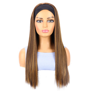 Peluca Larga <span class=keywords><strong>y</strong></span> Lisa de Moda para Mujer, Peluca con Diadema, Suave <span class=keywords><strong>y</strong></span> Lisa, Estilo Brasileño <span class=keywords><strong>y</strong></span> Vietnamita, en Stock, Venta al Por Mayor - Product Image 5