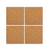 Lot de 4 panneaux de liège autocollants 12x12 pouces, panneaux muraux en liège carrés, tableau d'affichage adhésif pour le bureau et la décoration de la maison