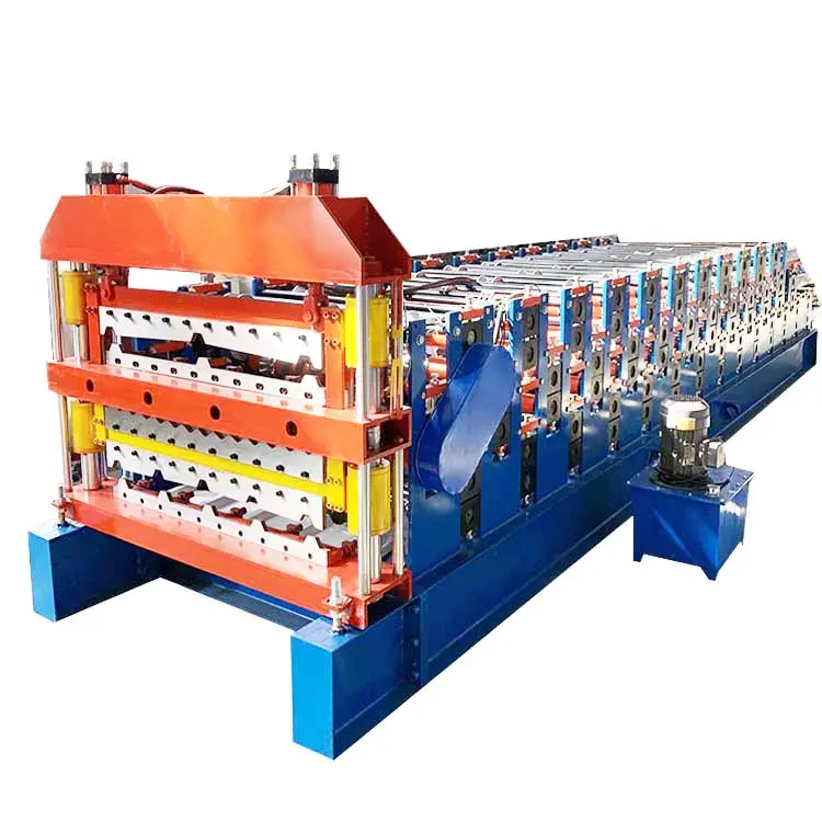 Chapa de telha, alta qualidade ibr ondular telha três camadas trapezoidal telha do telhado que faz o rolo da máquina formada maquinaria