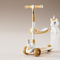 Trottinette à Roulettes pour Enfants 3 Roues Trottinette pour Enfants 1-3 Ans Trottinette Blanche Durable pour Enfants