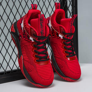 Nouvelles chaussures de basket à lacets à semelle souple pour hommes 2026, chaussures de sport tendance pour hommes, rouge taille grande - Product Image 6