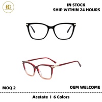 Lunettes optiques en acétate de haute qualité, design tendance haut de gamme, montures de lunettes durables pour un usage quotidien