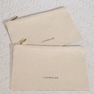 Bolsa de Maquillaje de Lona de Algodón Ecológica Personalizada al por Mayor, Bolsa de Cosméticos de Viaje de Algodón Reciclado - Product Image 4