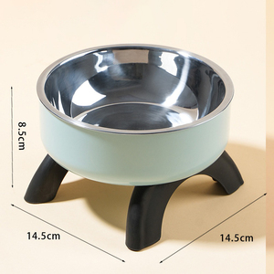 ชามสแตนเลสป้องกันการลื่นสำหรับแมว ช่วยป้องกันการกระดูกคอเสียหาย - Product Image 6