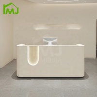 Mobilier moderne de luxe pour salon de beauté et spa Table de réception en bois Comptoir de caisse à vendre