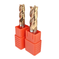 Fraise carrée en carbure monobloc revêtue de TiSiN 4mm D1 HRC55 pour pièces de moule en alliage d'acier, outil de fraisage CNC