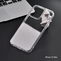 Nouveautés Coque de téléphone portable en TPU souple transparente antichoc haute transparence 1,5 mm avec dos rigide en PC pour iPhone 15 16 17 18 Pro Max