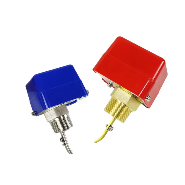 HFS-25 Magnetic Automatic Brass Stainless Steel Paddle Liquid Flow Switch Controller Valve Sensor 1/2'' 3/4'' 1'' 12V to AC220V