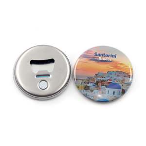Imán de nevera con diseño personalizable, recuerdo griego en resina 3D, adorno de Santorini. - Product Image 3