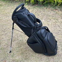 Sac de golf brodé en cuir PU imperméable avec logo personnalisé accessoires de golf sacs de support de golf 14 voies pour hommes vente en gros