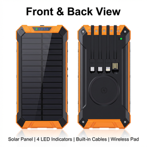 Batterie Externe <span class=keywords><strong>Solaire</strong></span> 20000mAh à Charge Rapide, Étanche, Portable pour Camping et <span class=keywords><strong>Survie</strong></span> en Extérieur, Support DDP - Product Image 2