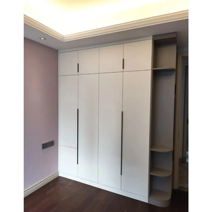 Système de dressing intégré minimaliste italien pour chambre à coucher, en contreplaqué moderne, avec rangement intelligent, très demandé et personnalisable - Product Image 3