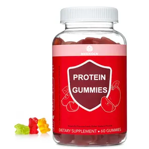 Label Pribadi Protein Gummy Nutrition Vegan Protein Gummies Mendukung Energi & Pertumbuhan Otot