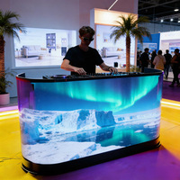 Cabina de DJ Portátil P1.53 P1.86 P2.5 con Pantalla LED para Video Wall, Ideal para Actuaciones en Escenario, Eventos Musicales, Bodas y Discotecas