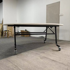 Chất lượng cao vòng bàn ăn mở rộng vòng gấp bàn ăn với con lăn bánh xe - Product Image 6