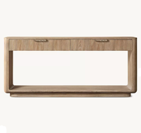 Console de bureau moderne en bois massif RH OEM CIRO avec tiroirs, fabriquée à la main, pour entrée, salon, villa, hôtel