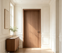 Porte intérieure moderne en noyer, sans peinture, étanche, pour hôtel, appartement, école, projet