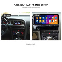 Autoradio Android avec écran tactile HD 12,3''/13,1'', GPS, Snapdragon, CarPlay sans fil et Android Auto pour Audi A6L 2006-2015