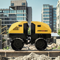 Nouvelle Compactrice Vibrante à Double Tambour SHANTUI SRD016W 1,6 Tonnes 17,8KW avec Moteur Yanmar, Pompe et Engrenages