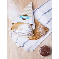 Biodégradable Pancake Pizza Cone Sulfurisé Papier Crêpe Titulaire Triangle À Emporter Gaufre Bulle Emballage Boîte De Papier