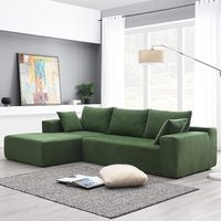 Komprimiertes Schaumstoff-Modulsofa mit 3 Sitzen und Chaiselongue in Weiß, Konvertierbares Sofa für Moderne Wohnzimmer-Einrichtung