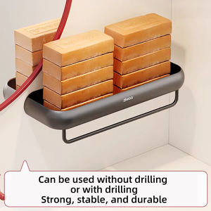 ZIWOO Scaffale portaoggetti da bagno di alta qualità, senza foratura, mensola a parete per lavabi, WC e lavandini - Product Image 5