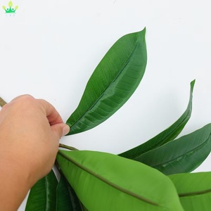 Fleur artificielle de <span class=keywords><strong>Plumeria</strong></span> avec feuilles, tige unique, toucher réaliste, pour la décoration de la maison, des fêtes, des mariages, des vases, des tables, des bureaux et des cafés - Product Image 6