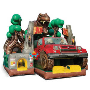 Parcours d'obstacles gonflable sur le thème du Jurassic pour les hôtels de villégiature - Product Image 1