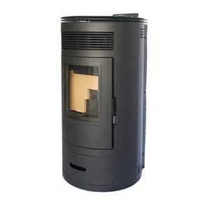 HeYing, limpieza automática cilíndrica de vidrio, chimenea de esquina de 12kw, estufa de <span class=keywords><strong>pellets</strong></span> de interior independiente - Product Image 4