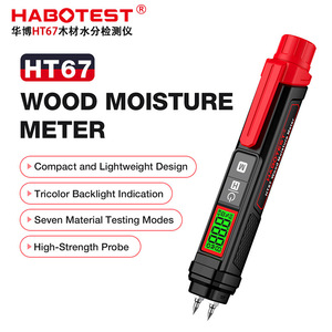 Medidor de Humedad de Madera Habotest HT67 con Pantalla Digital, 7 Modos de Material y Sonda de Alta Resistencia - Product Image 1