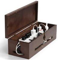 Boîte de gestion de câbles en bois, organiseur de fils, cache-réglette pour la maison ou le bureau, grand cache-câbles, rangement et organisation domestique
