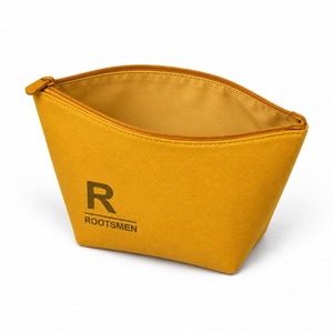 Pochette de maquillage trapézoïdale jaune moutarde en néoprène 9x8x11cm, mini trousse de toilette de voyage avec fermeture éclair, tissu épais et doux, couleur personnalisable - Product Image 4