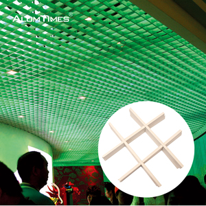 Panneaux de plafond en maille à cellules ouvertes Alumtimes, art <span class=keywords><strong>d</strong></span>écoratif 3D, dalles de plafond ignifuges pour la construction de maisons, utilisation intérieure - Product Image 1